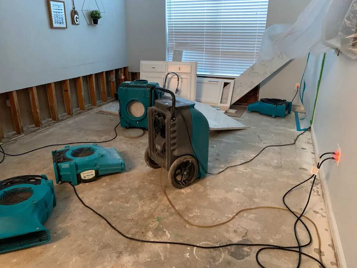 Dehumidifier in flood-cut room for Water Extraction & Removal in Paterson